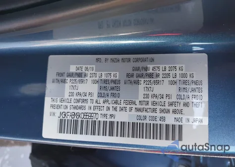 2019 Mazda Cx-5 Sport from USA, damaged, VIN JM3KFABM8K0659970